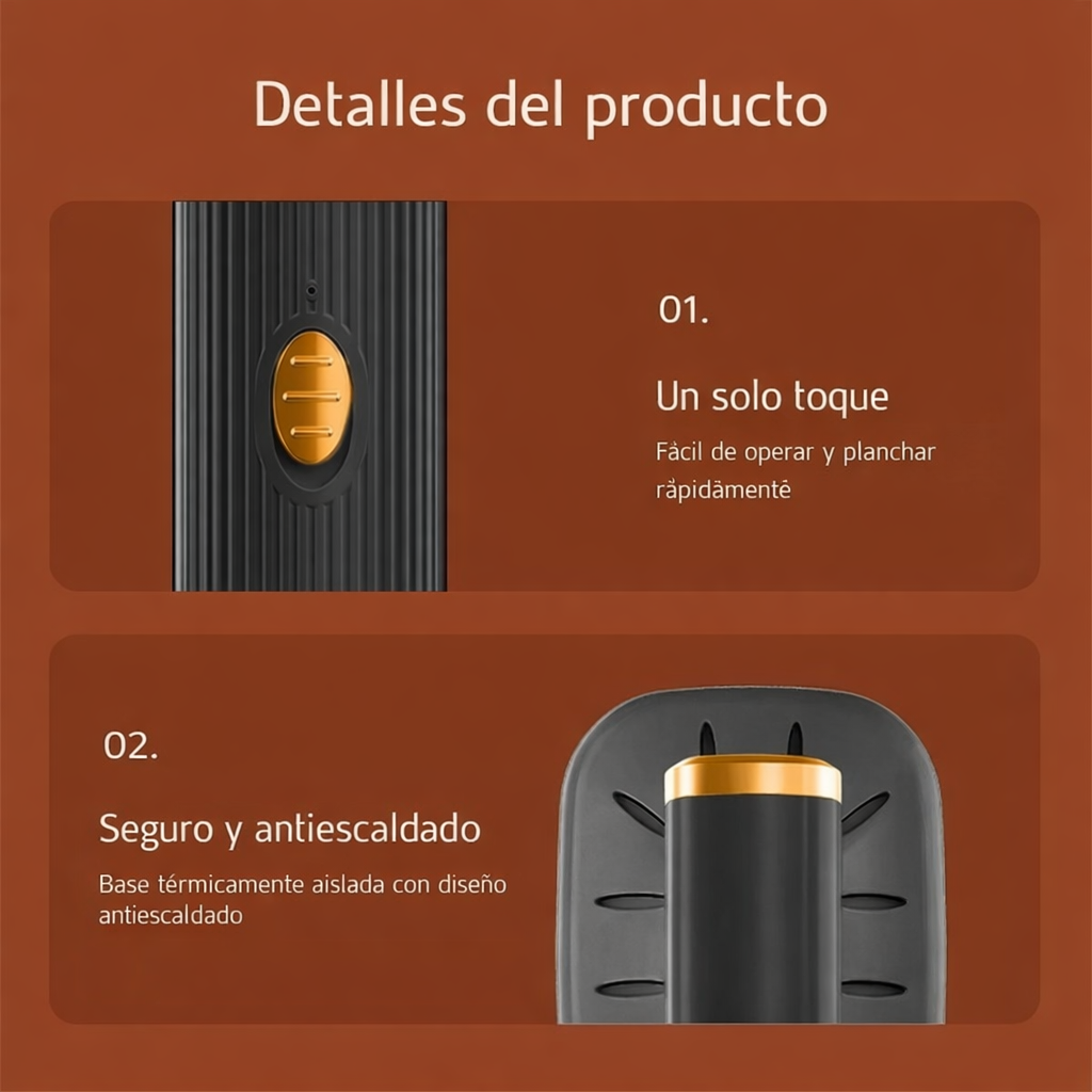 Plancha Vertical para Casa y Viajes